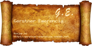 Gerstner Emerencia névjegykártya